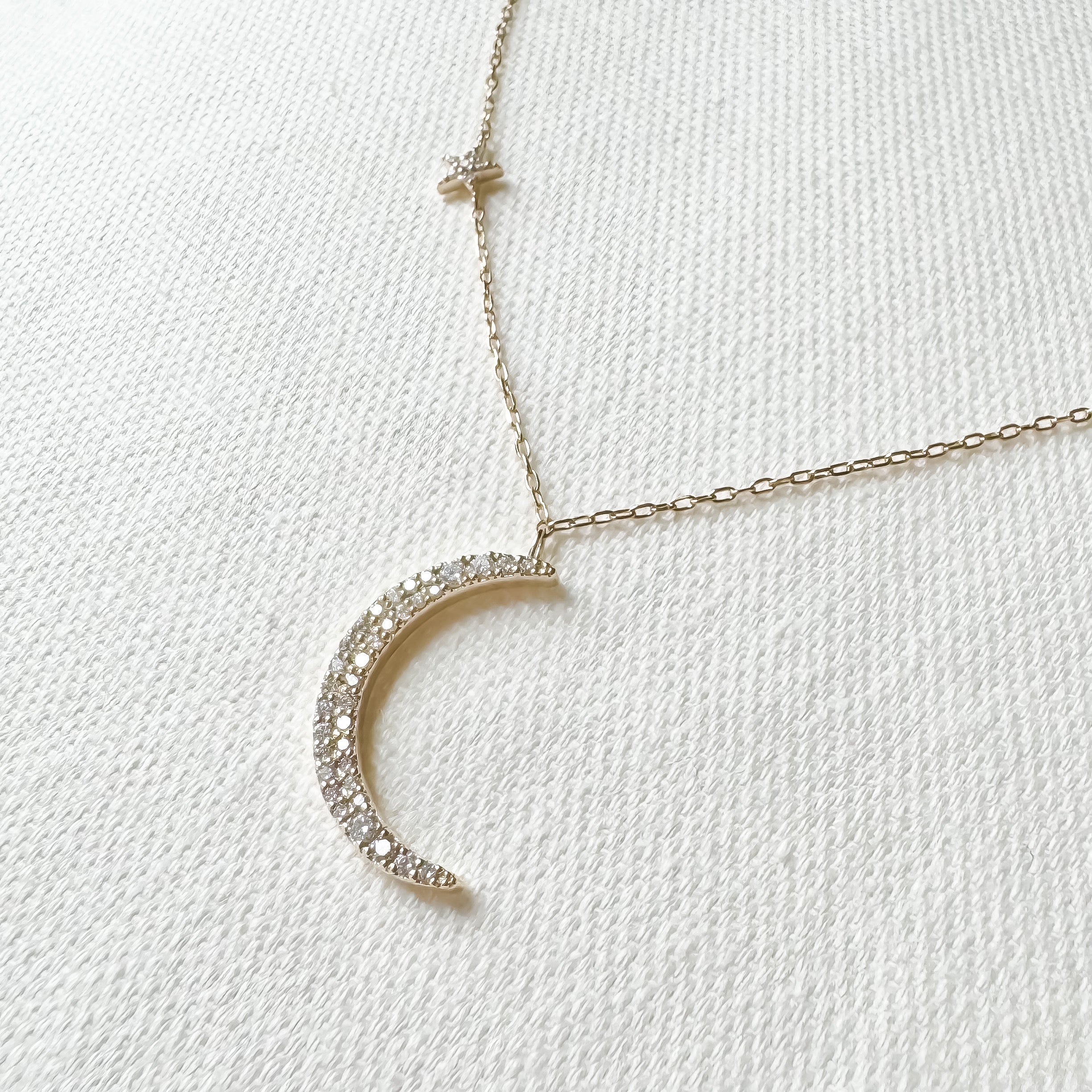 Hōkū Mahina  series.【月星Collection】月星ダイヤモンドネックレス✴︎