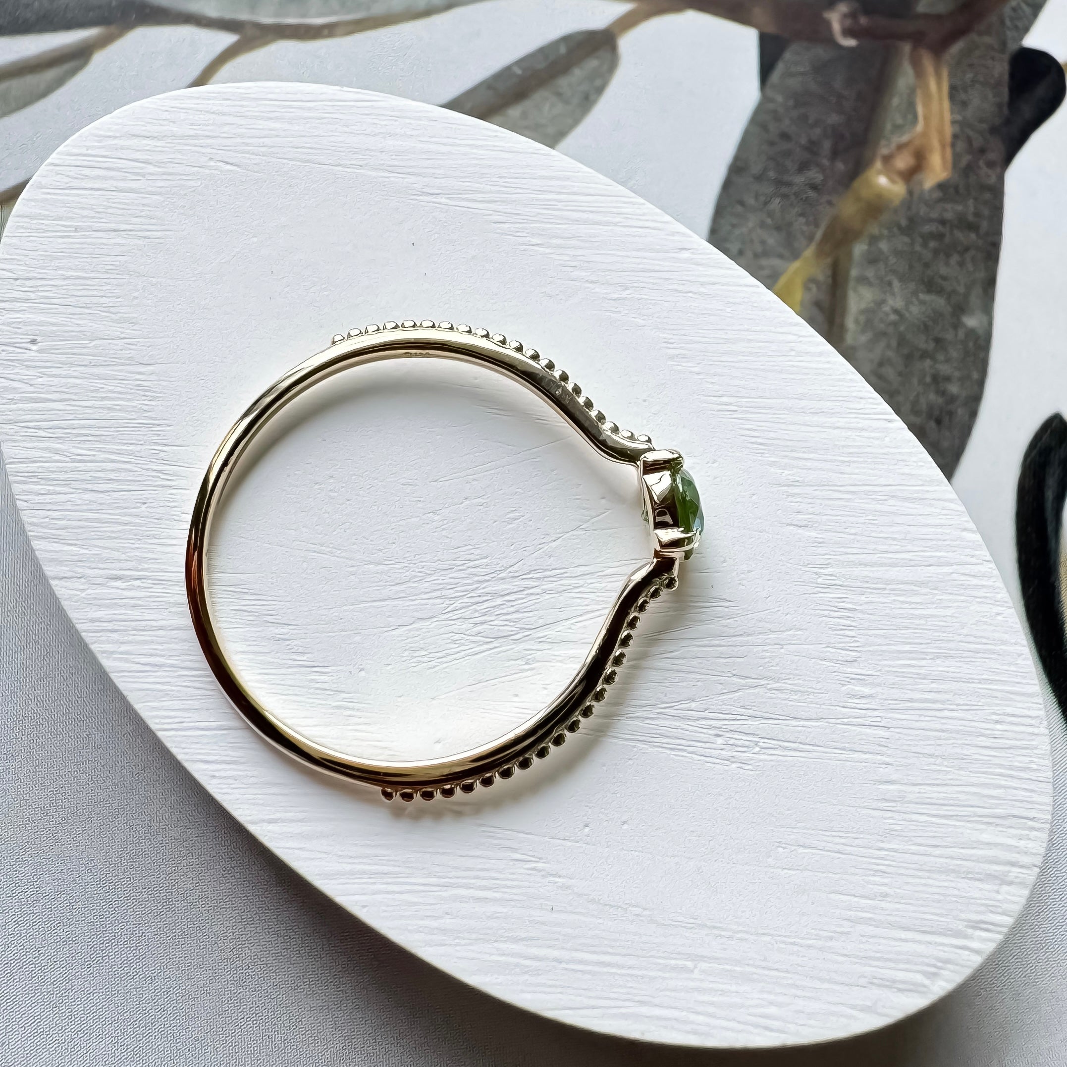 《デマントイドガーネット|Demantoid Garnet》・K10YGリング