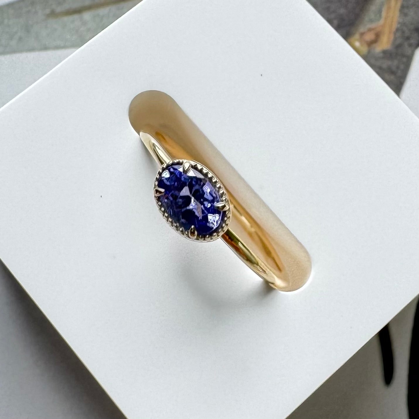 《タンザナイト|Tanzanite》K10YGリング