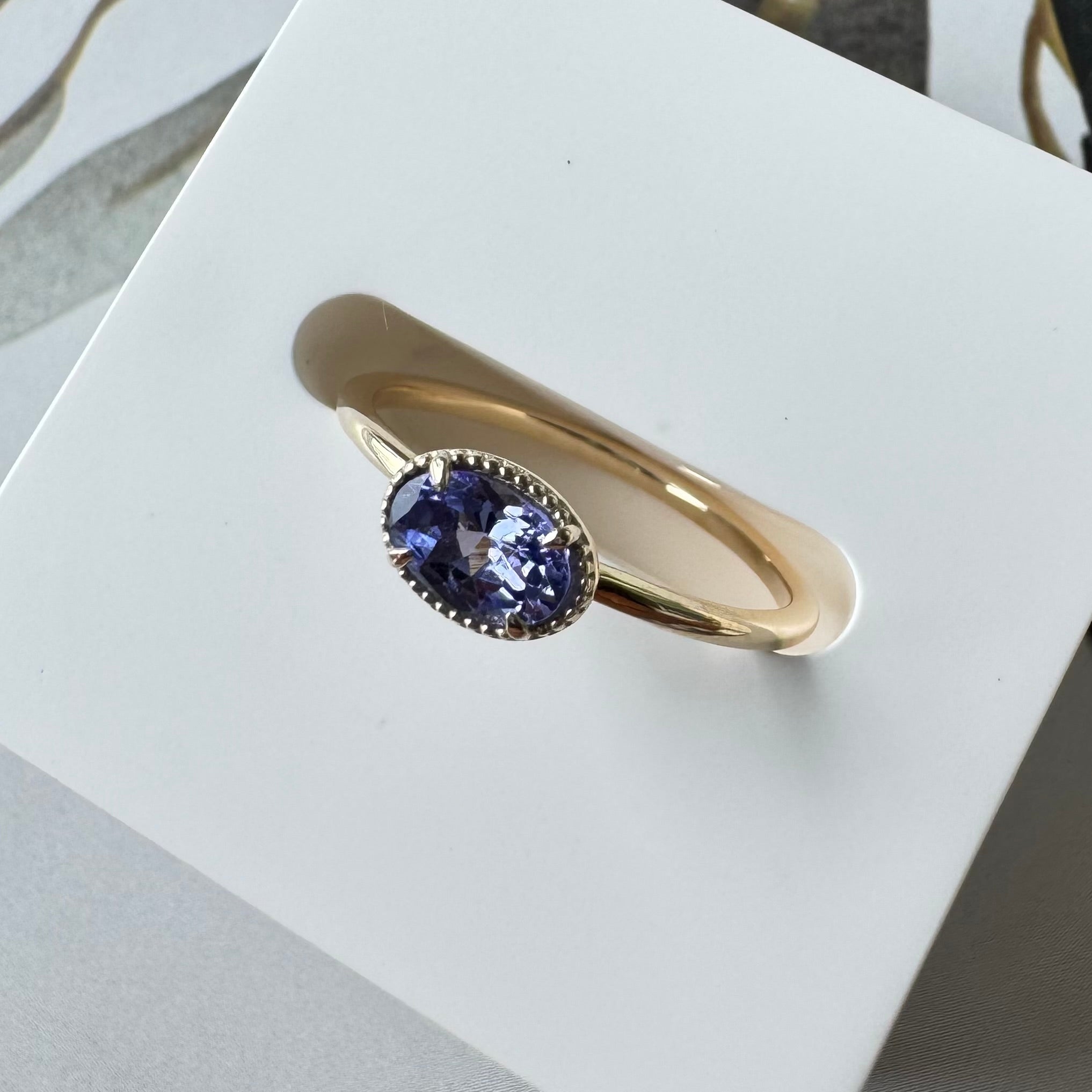 《タンザナイト|Tanzanite》K10YGリング