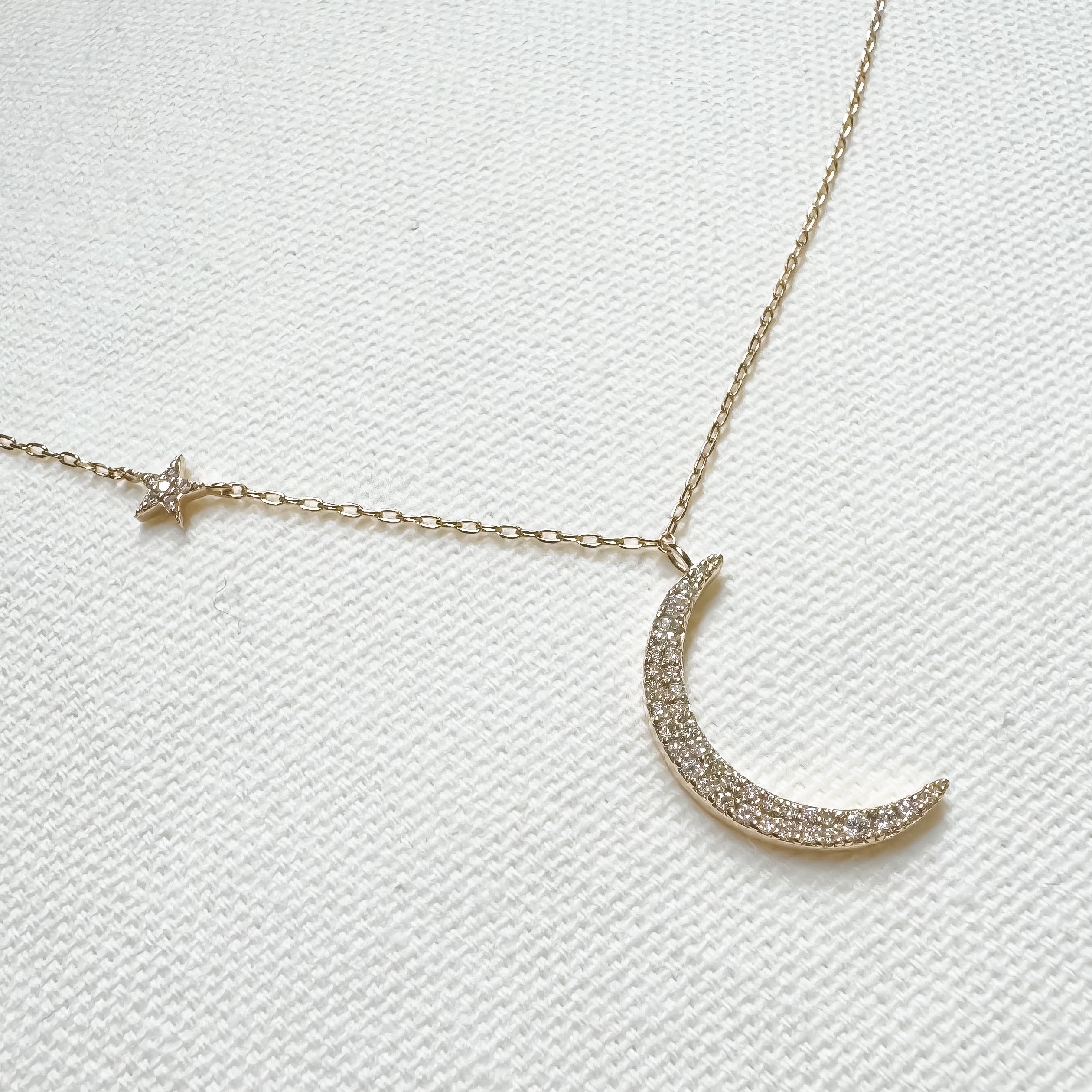 Hōkū Mahina  series.【月星Collection】月星ダイヤモンドネックレス✴︎