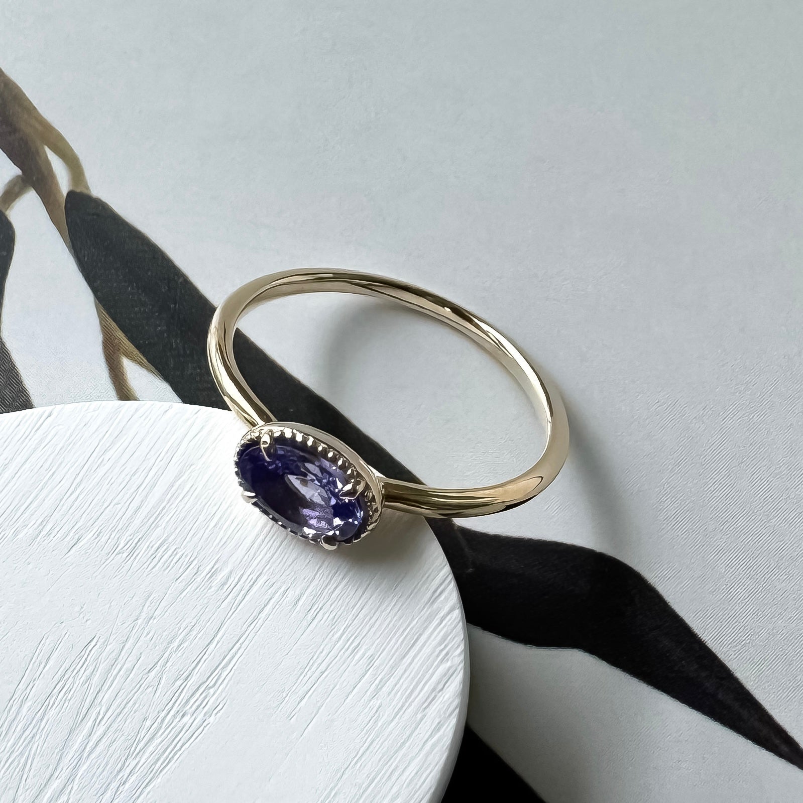 《タンザナイト|Tanzanite》K10YGリング
