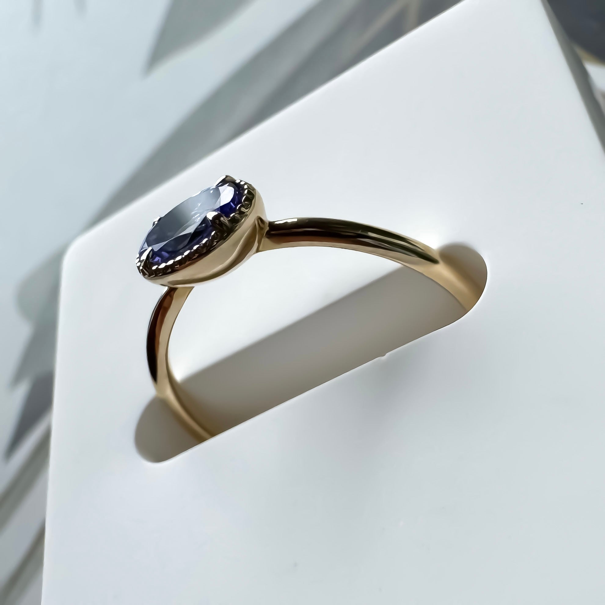 《タンザナイト|Tanzanite》K10YGリング