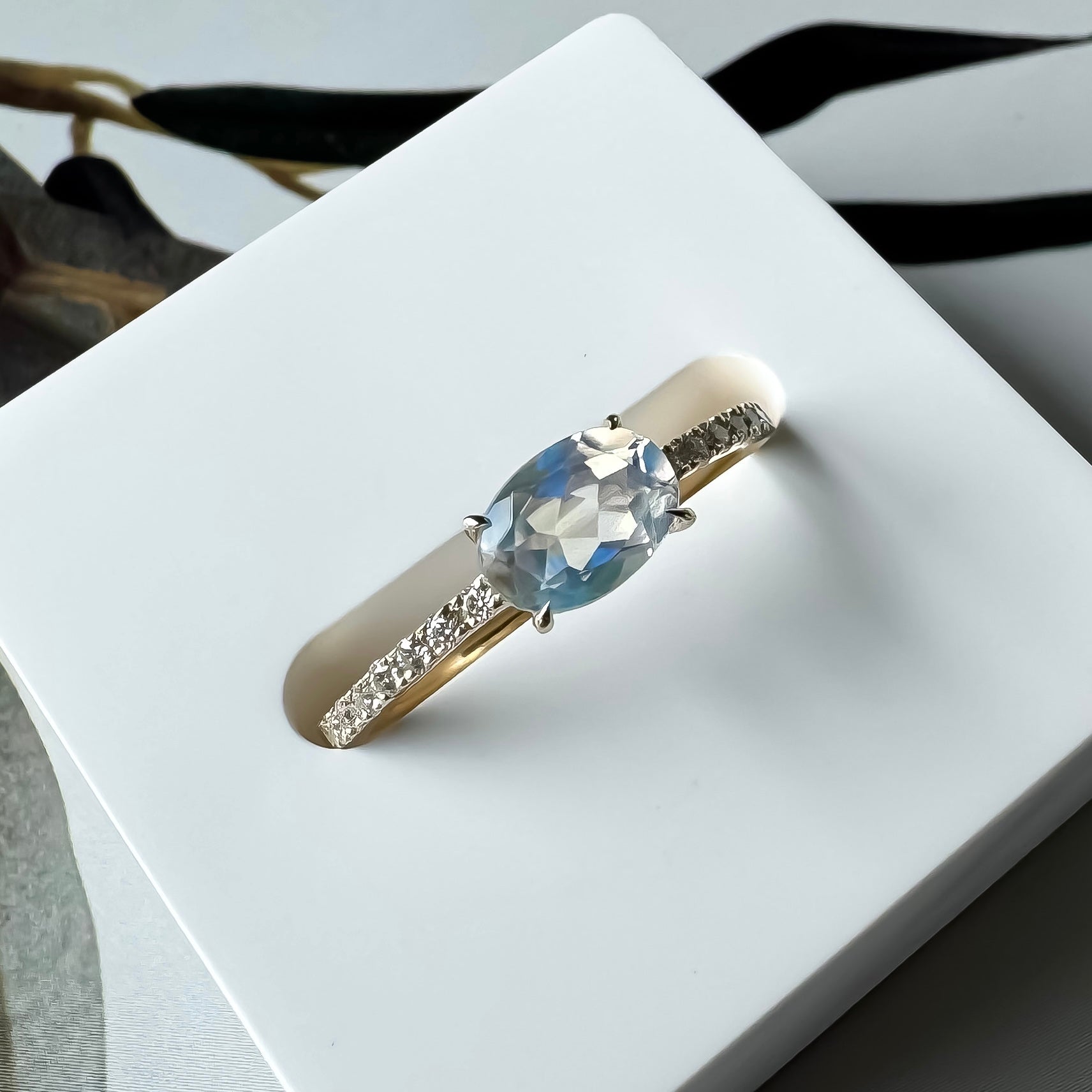 《アンデシンラブラドライト|Andesine Labradorite》虹の石・天然石リング