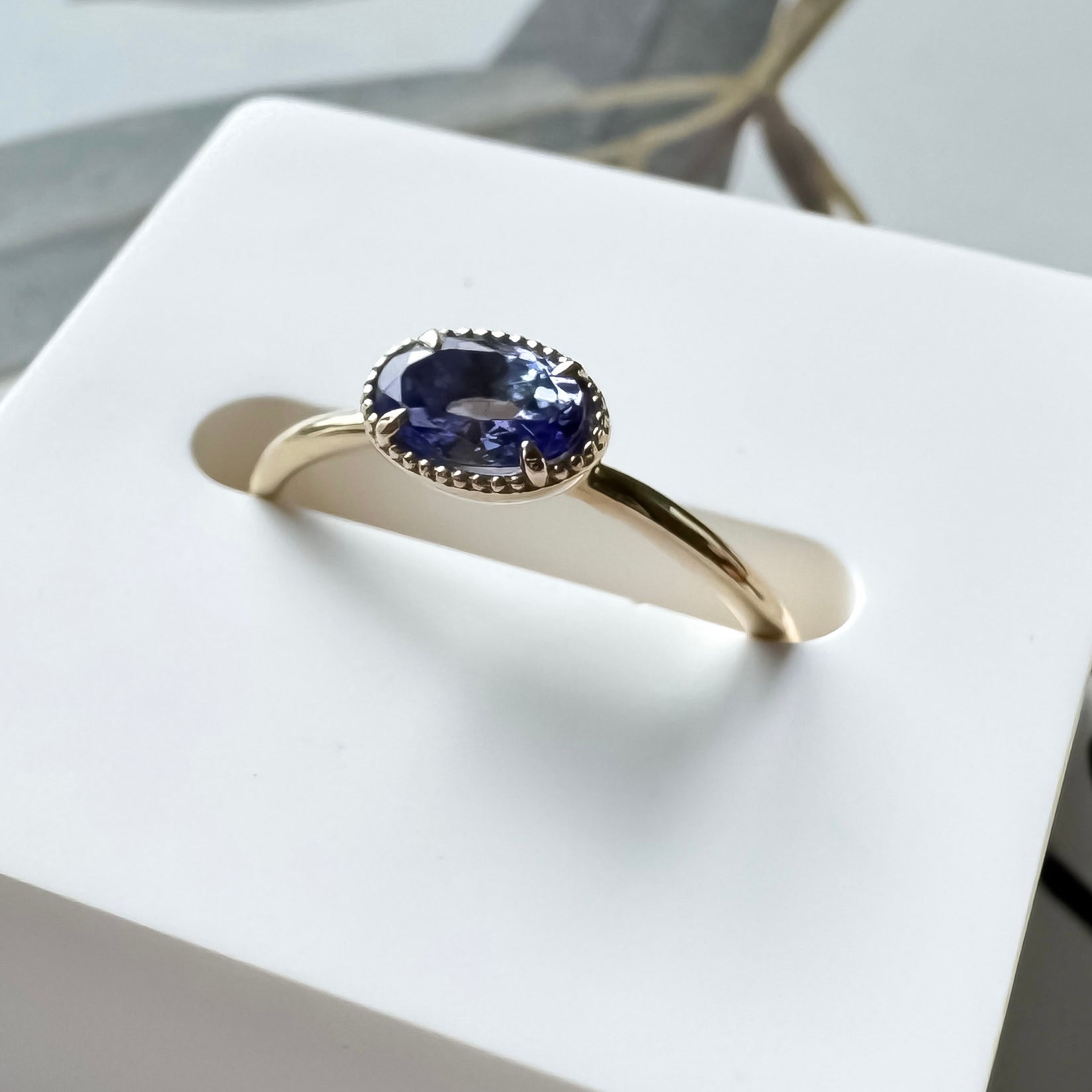 《タンザナイト|Tanzanite》K10YGリング
