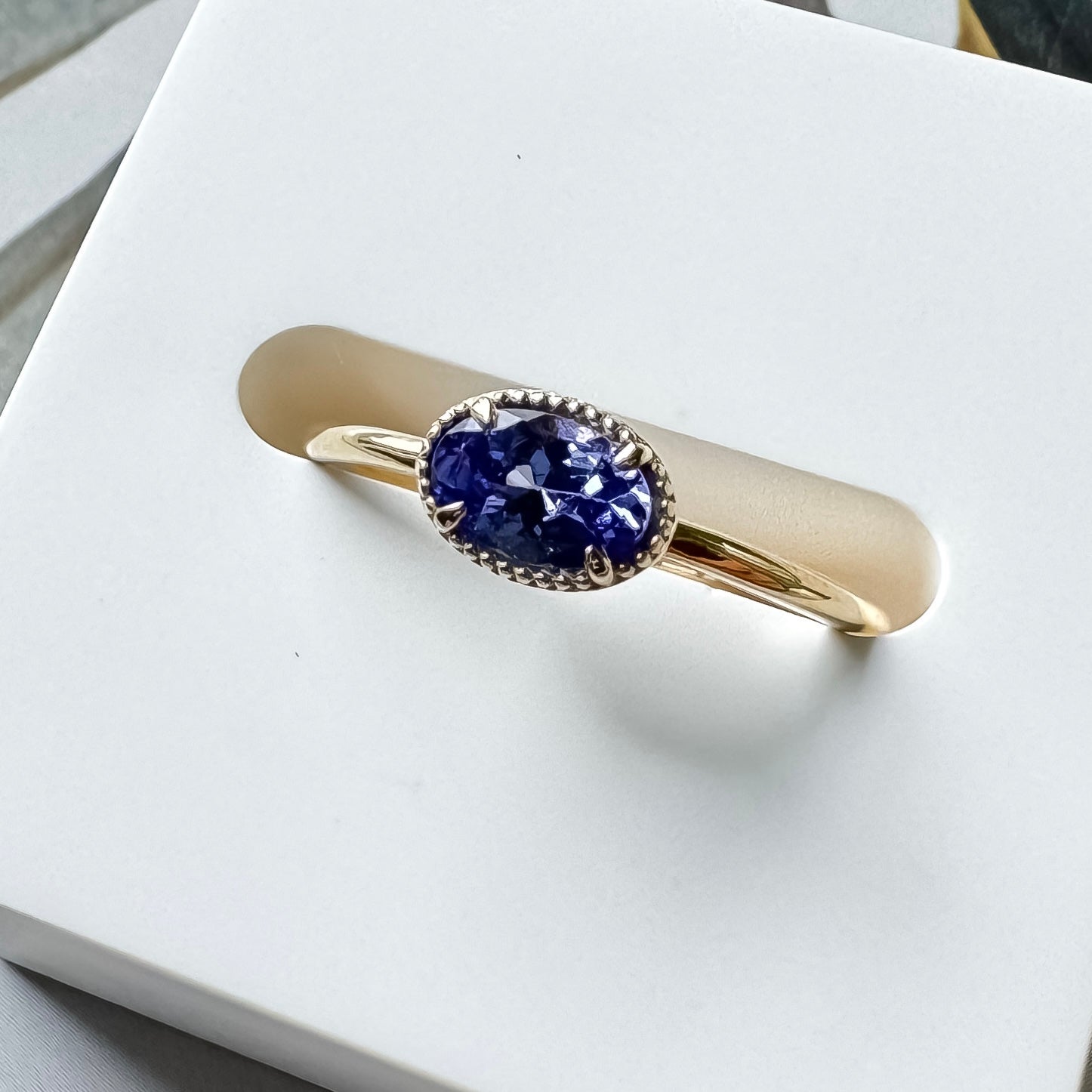 《タンザナイト|Tanzanite》K10YGリング