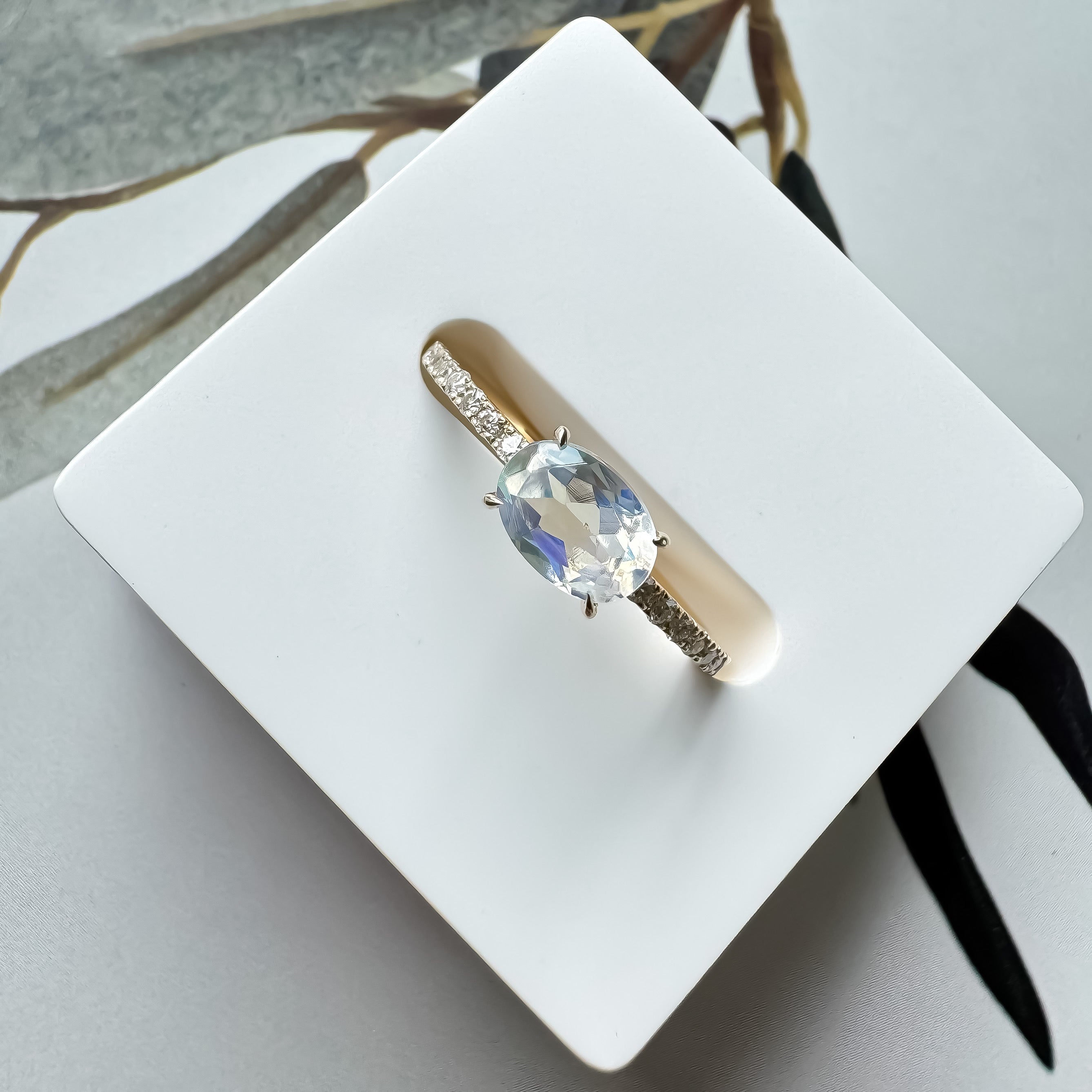 《アンデシンラブラドライト|Andesine Labradorite》虹の石・天然石リング