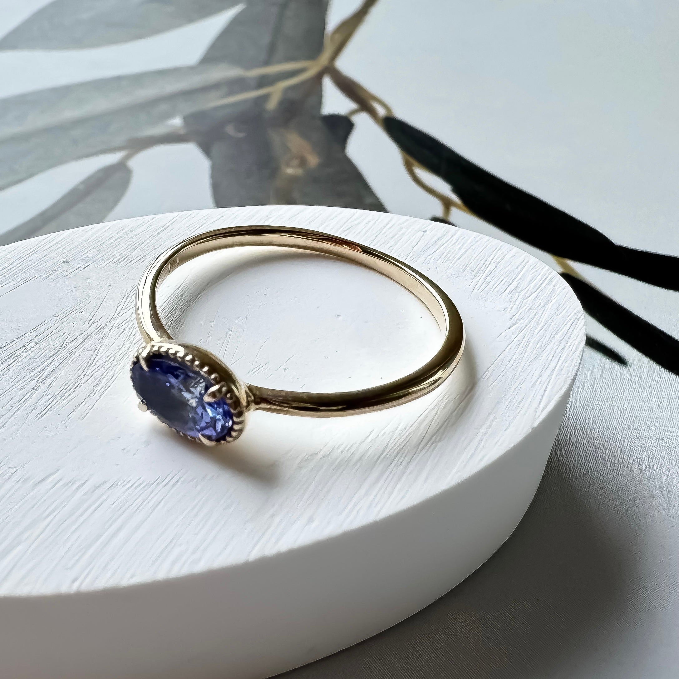 《タンザナイト|Tanzanite》K10YGリング