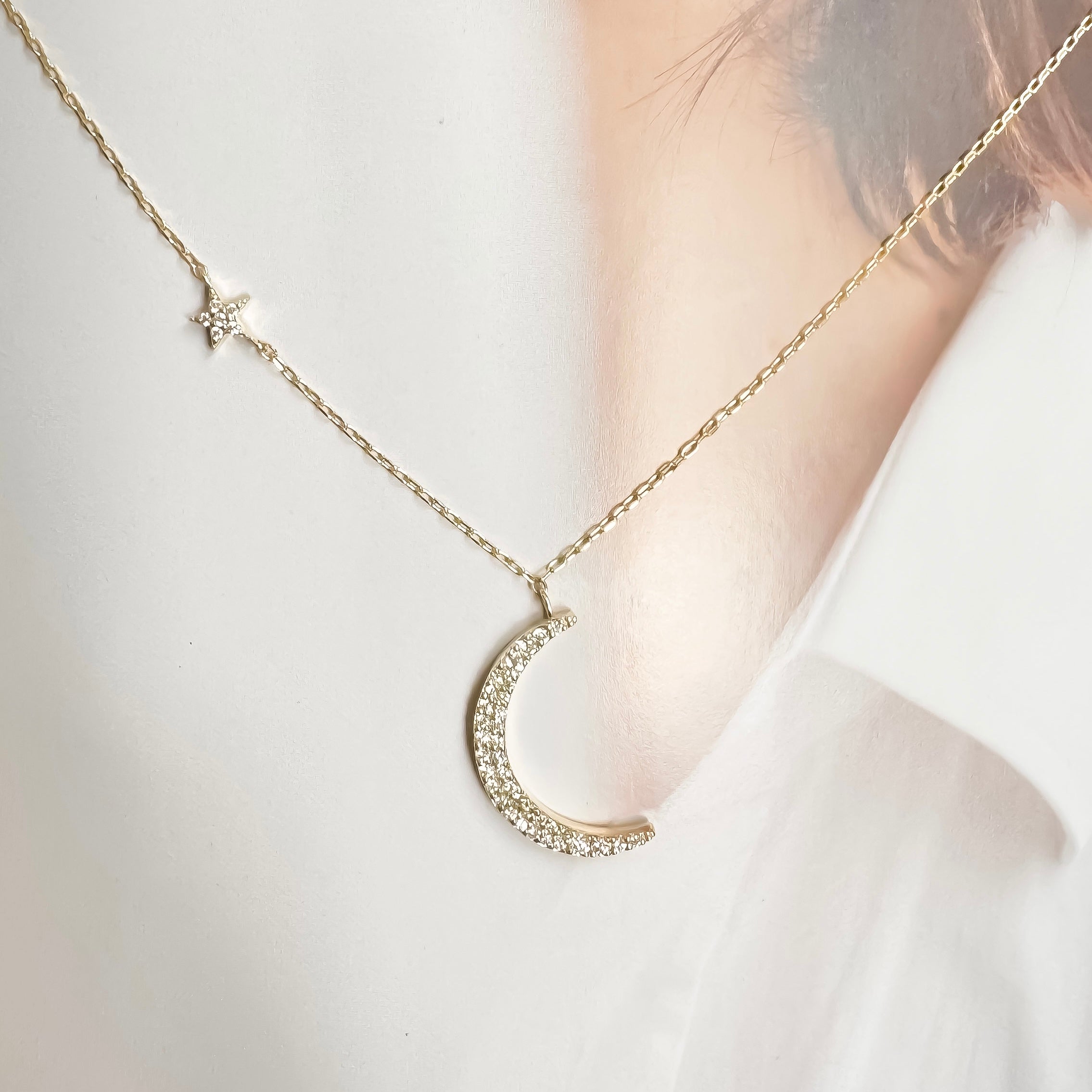Hōkū Mahina  series.【月星Collection】月星ダイヤモンドネックレス✴︎