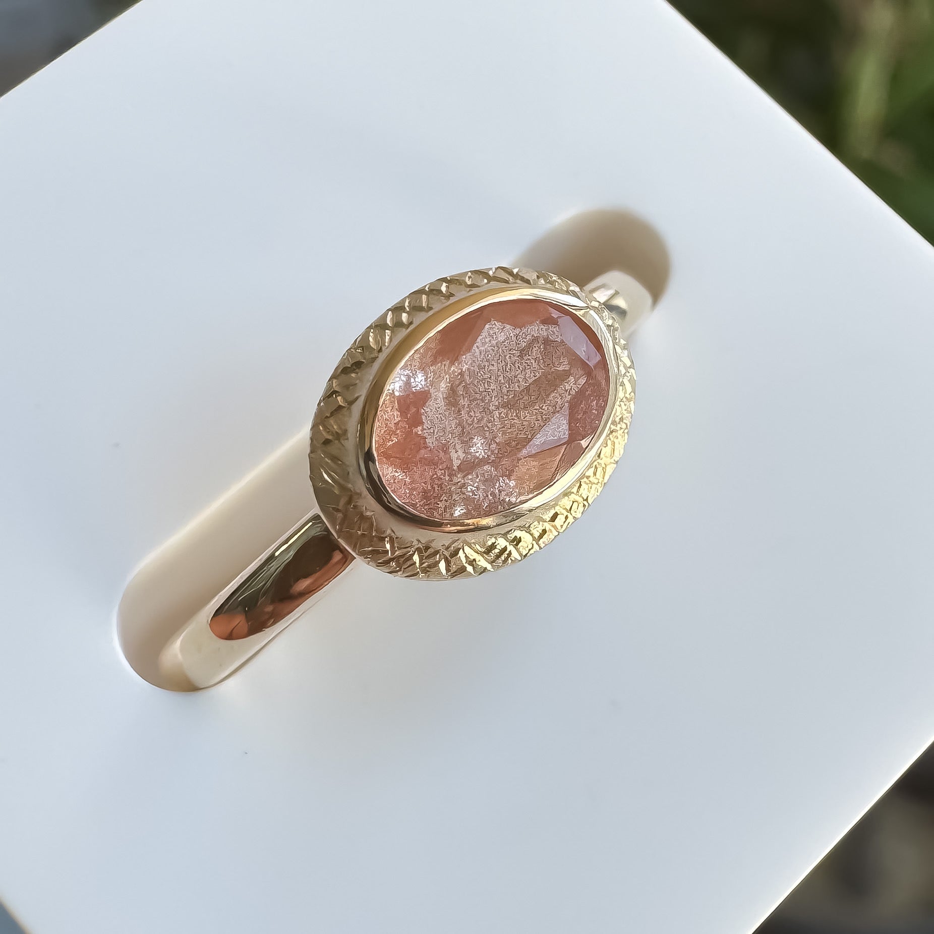 《オレゴンサンストーン｜Oregon Sunstone》天然石リング