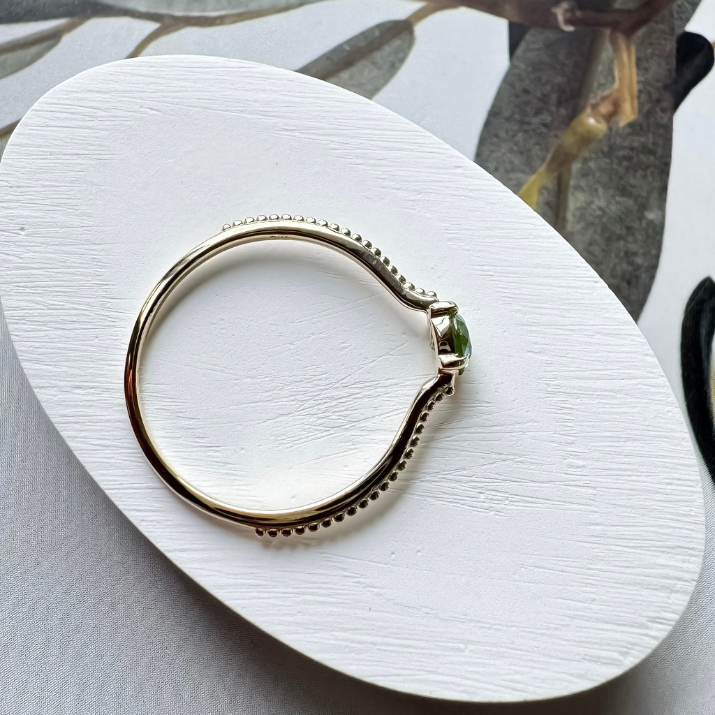 《デマントイドガーネット｜Demantoid Garnet》・K10YGリング