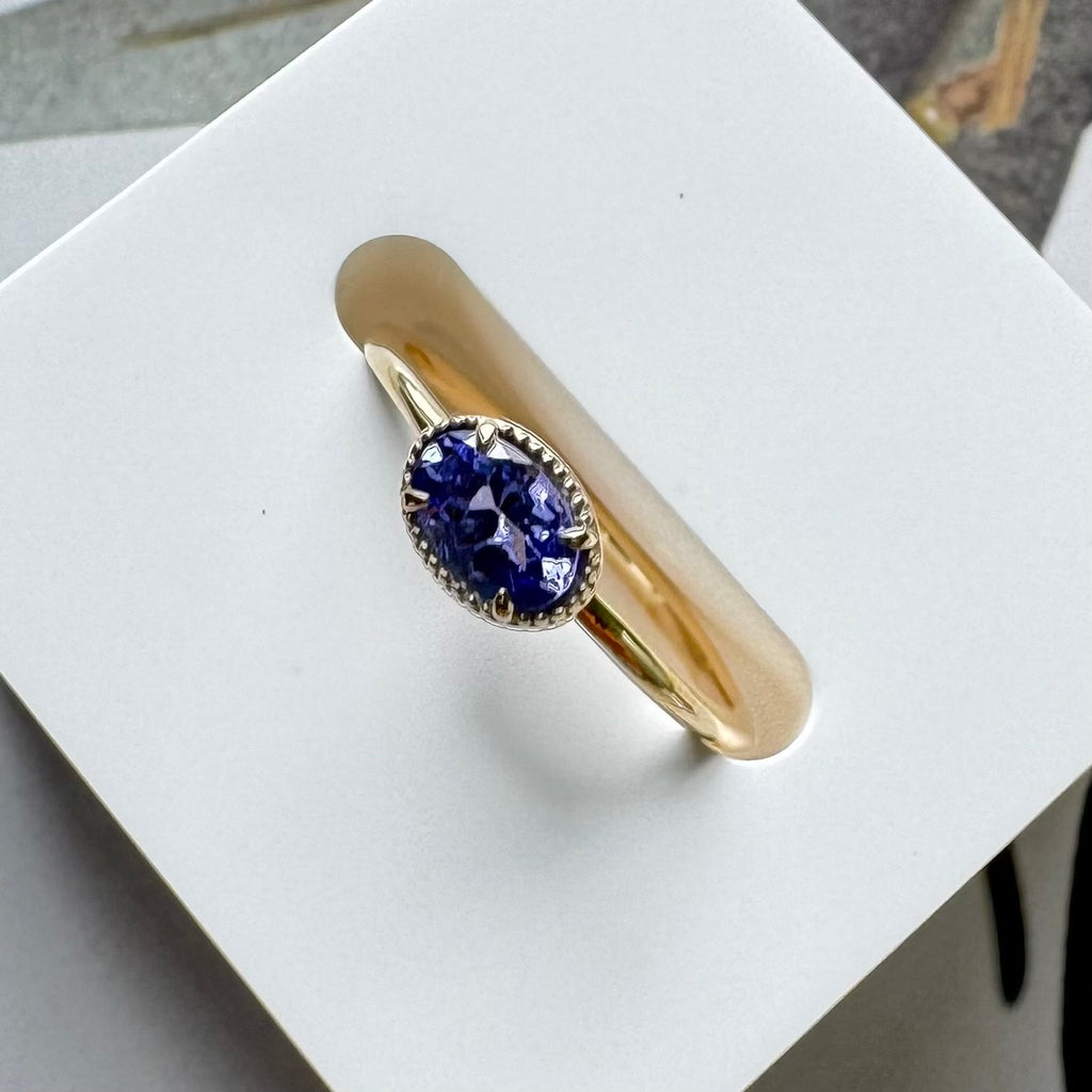 《タンザナイト｜Tanzanite》K10YGリング