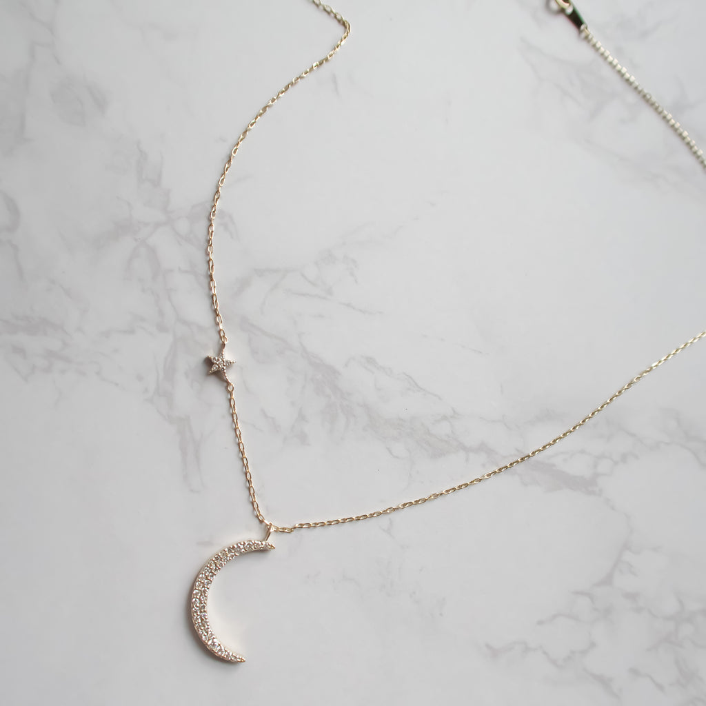 Hōkū Mahina  series.【月星Collection】月星ダイヤモンドネックレス✴︎