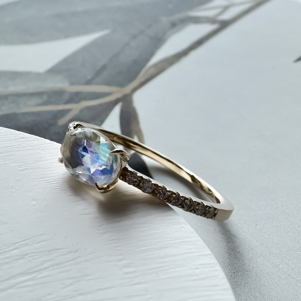 《アンデシンラブラドライト｜Andesine Labradorite》虹の石・天然石リング