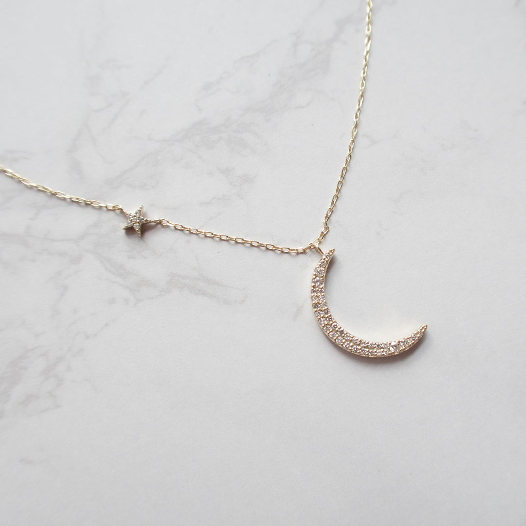 Hōkū Mahina  series.【月星Collection】月星ダイヤモンドネックレス✴︎