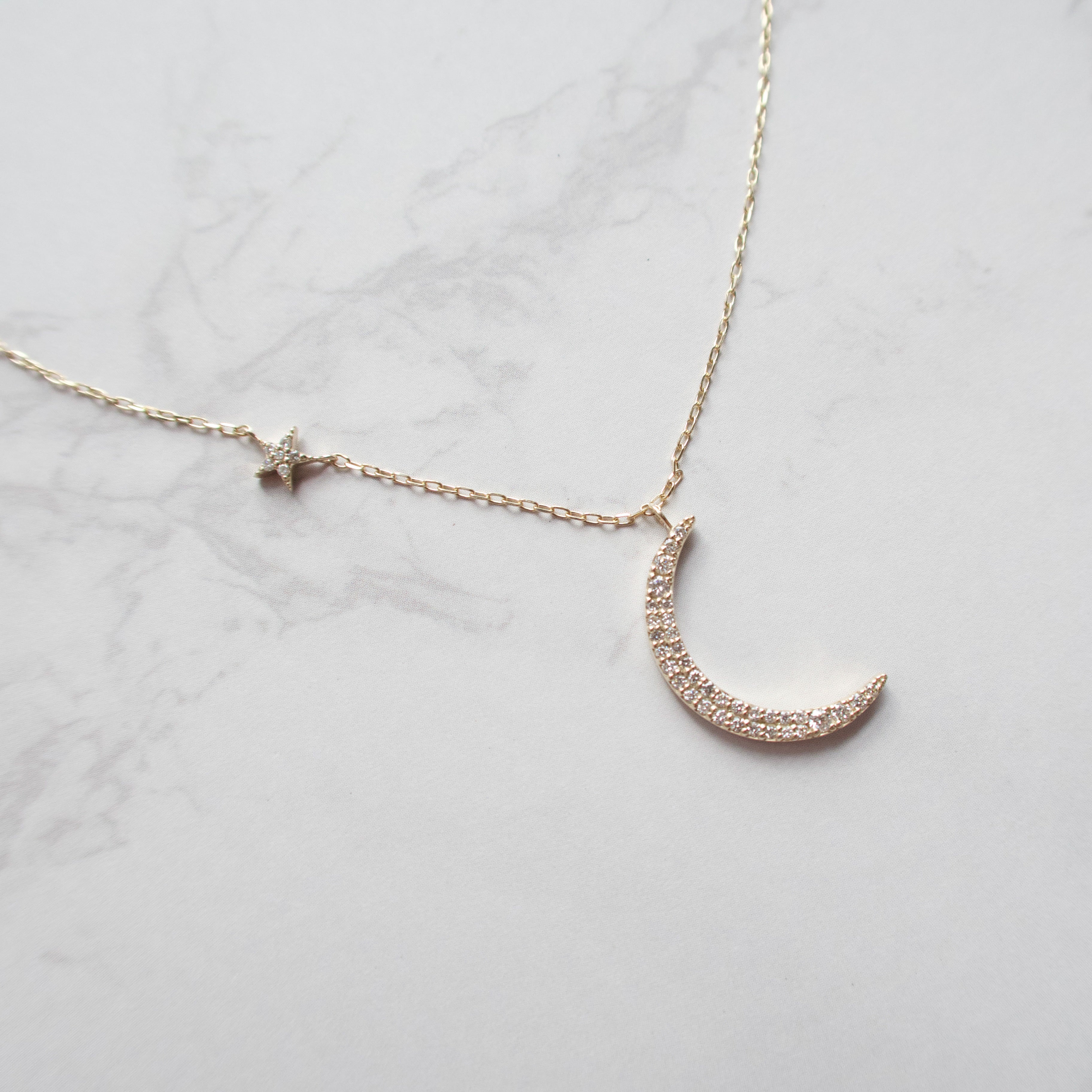 Hōkū Mahina  series.【月星Collection】月星ダイヤモンドネックレス✴︎