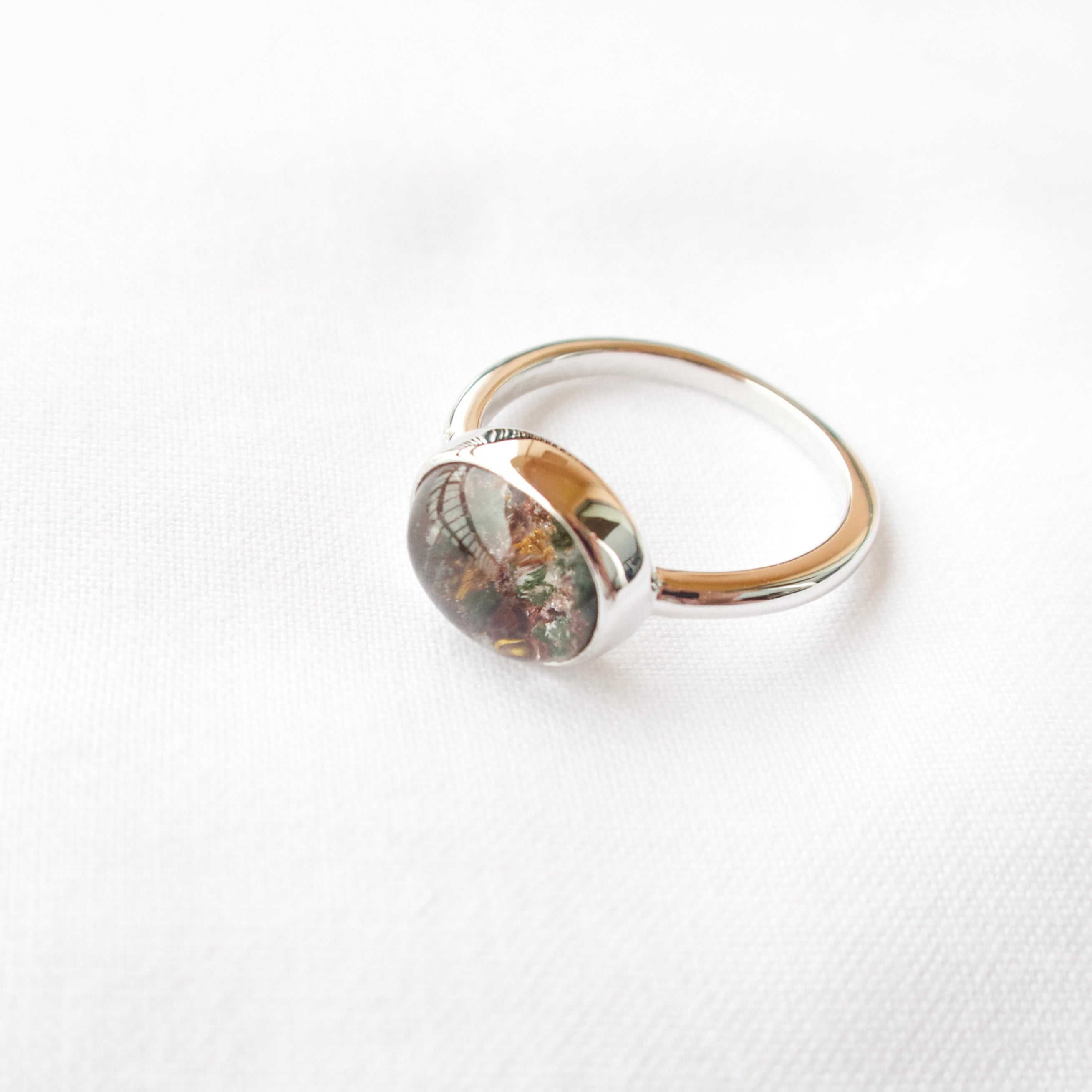 《ガーデンクォーツ｜Garden Quartz》小さな庭園・天然石ダイヤモンドリング