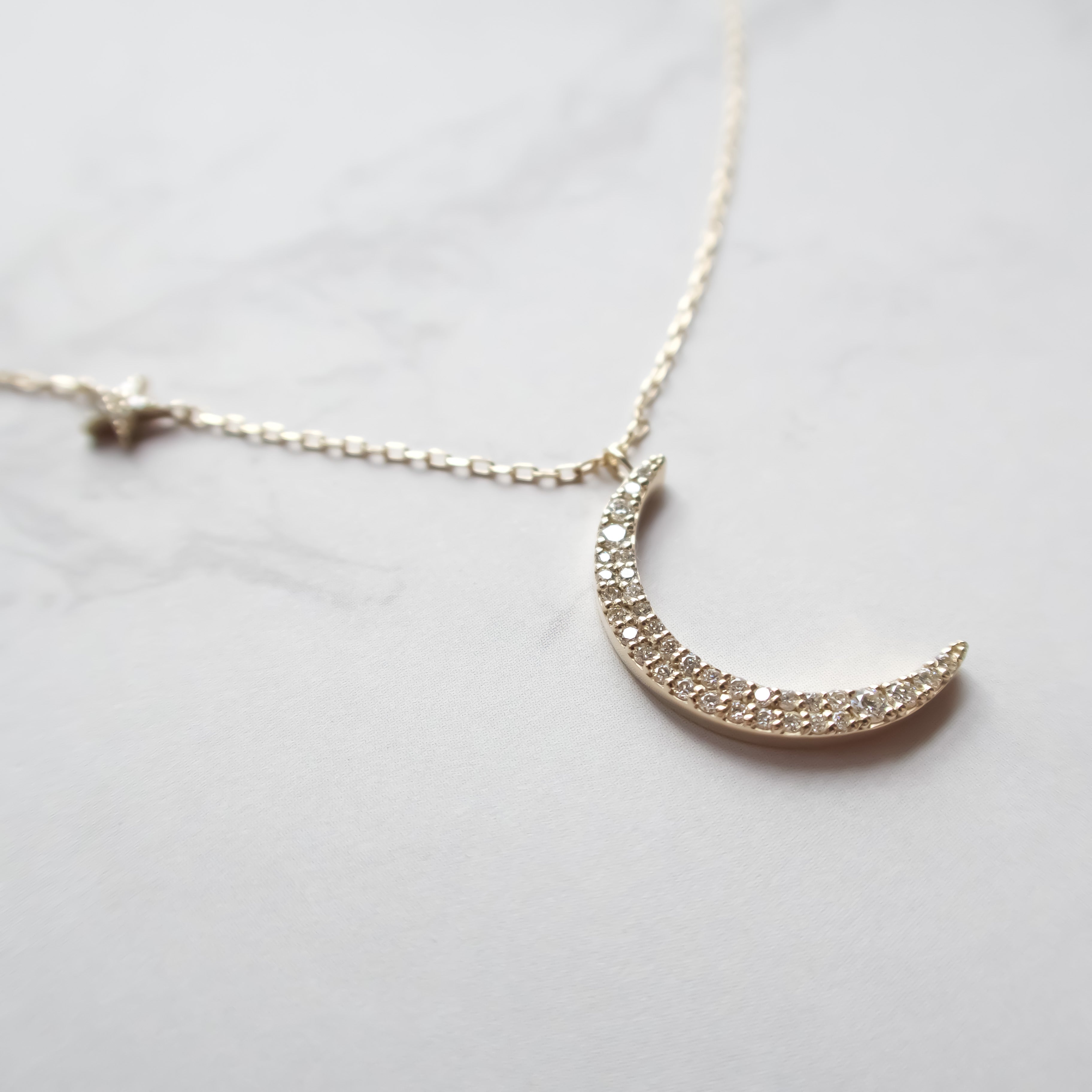 Hōkū Mahina  series.【月星Collection】月星ダイヤモンドネックレス✴︎