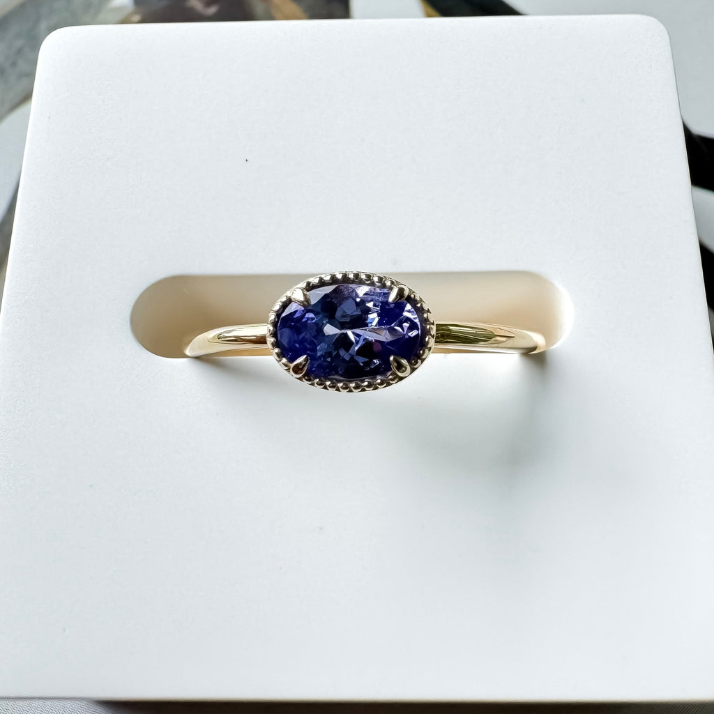 《タンザナイト｜Tanzanite》K10YGリング