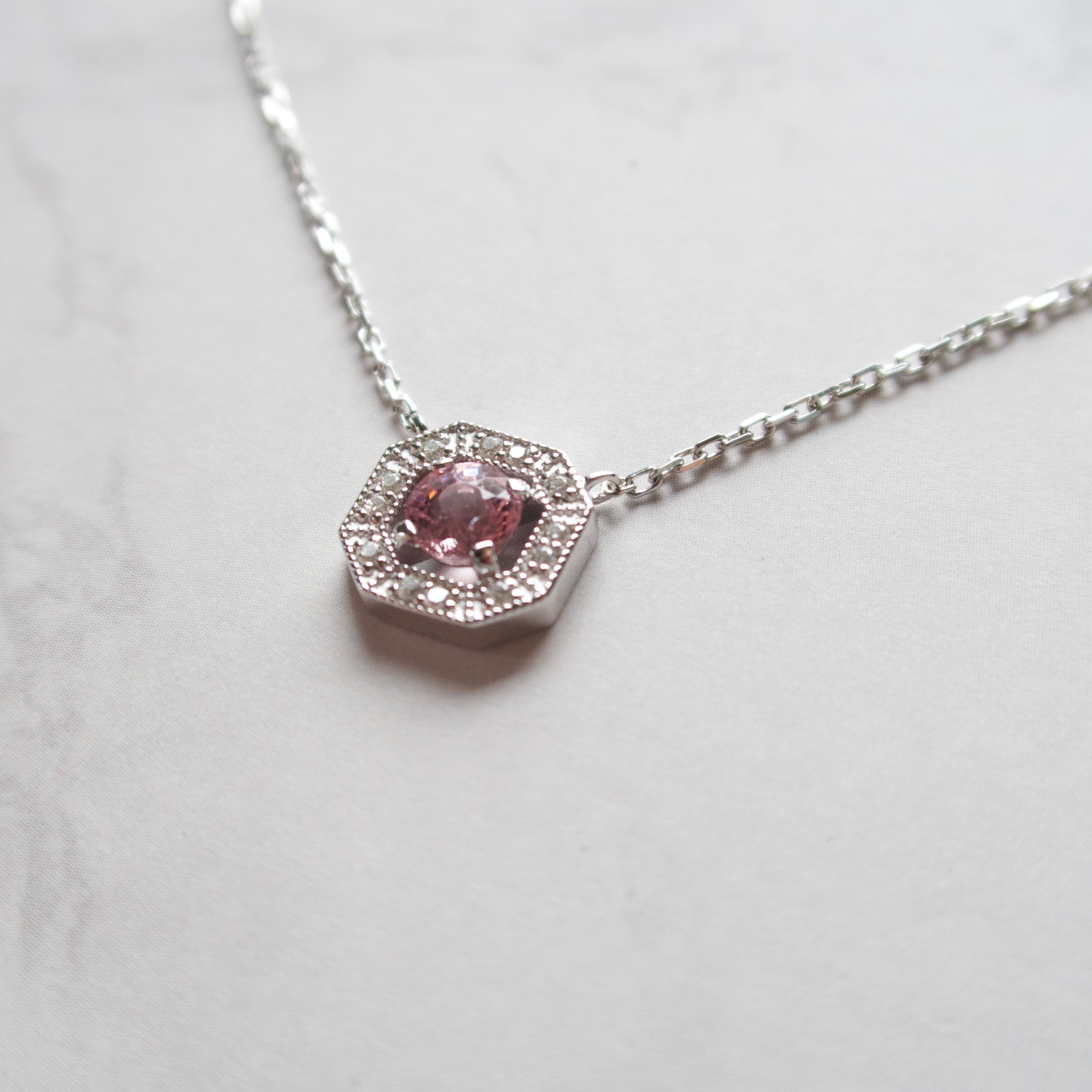 《ピンクスピネル｜Pink Spinel》 ブロッサムピンク・天然石ネックレス