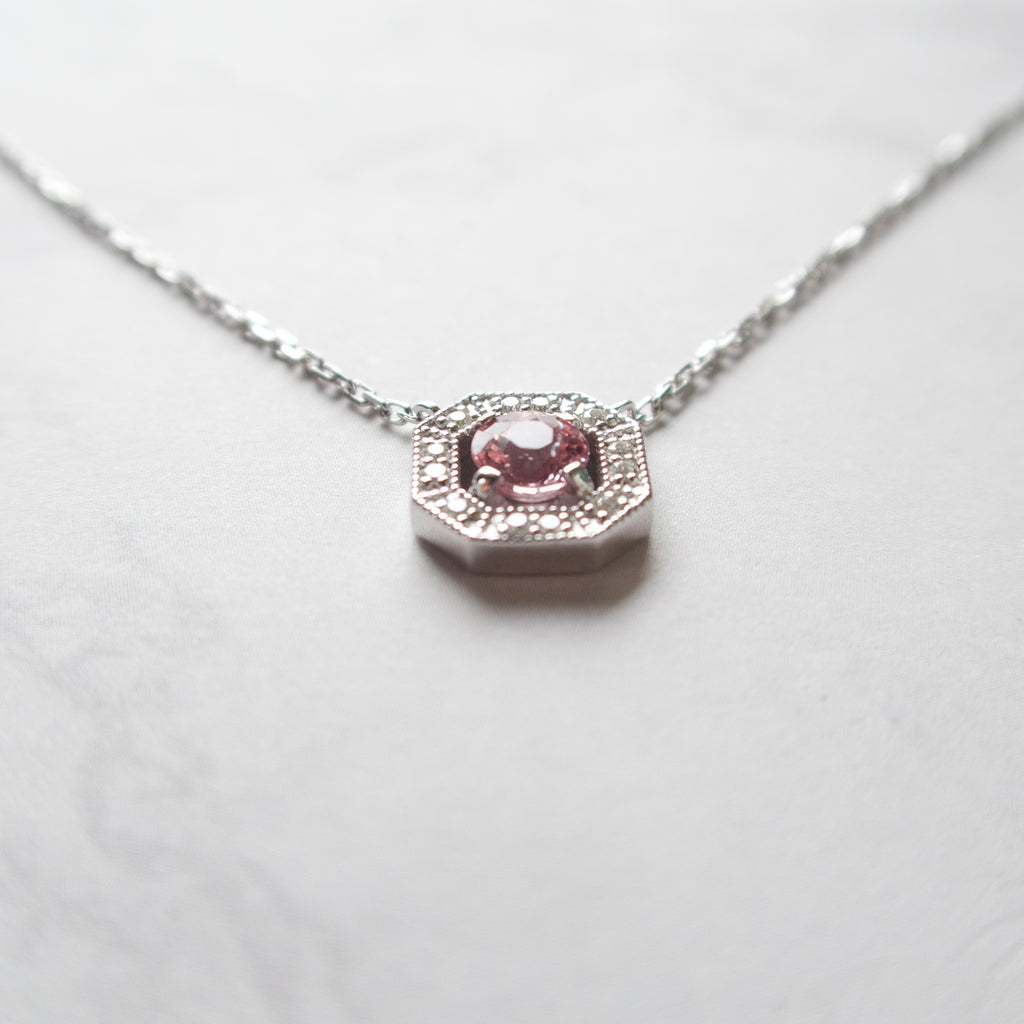 《ピンクスピネル｜Pink Spinel》 ブロッサムピンク・天然石ネックレス