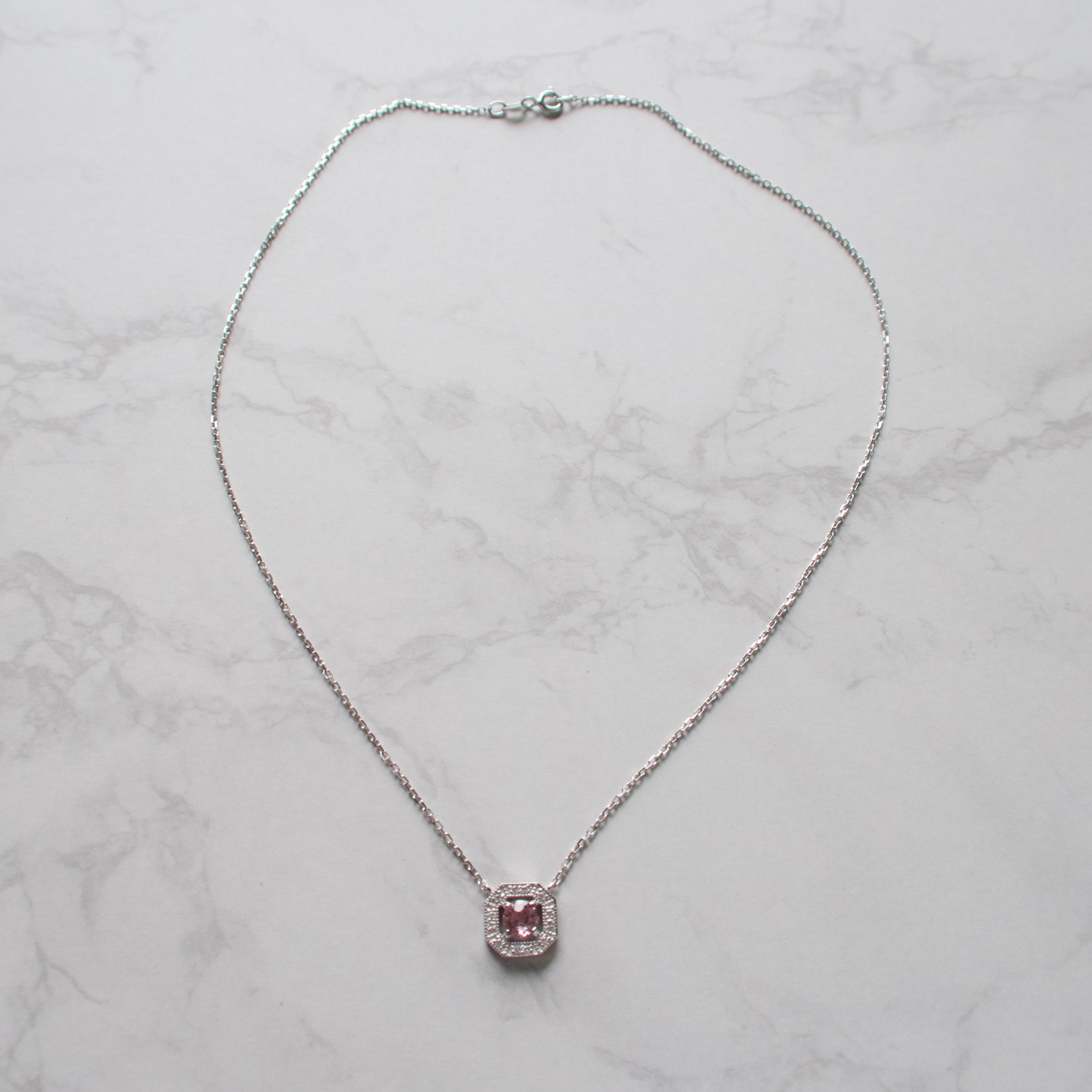 《ピンクスピネル｜Pink Spinel》 ブロッサムピンク・天然石ネックレス