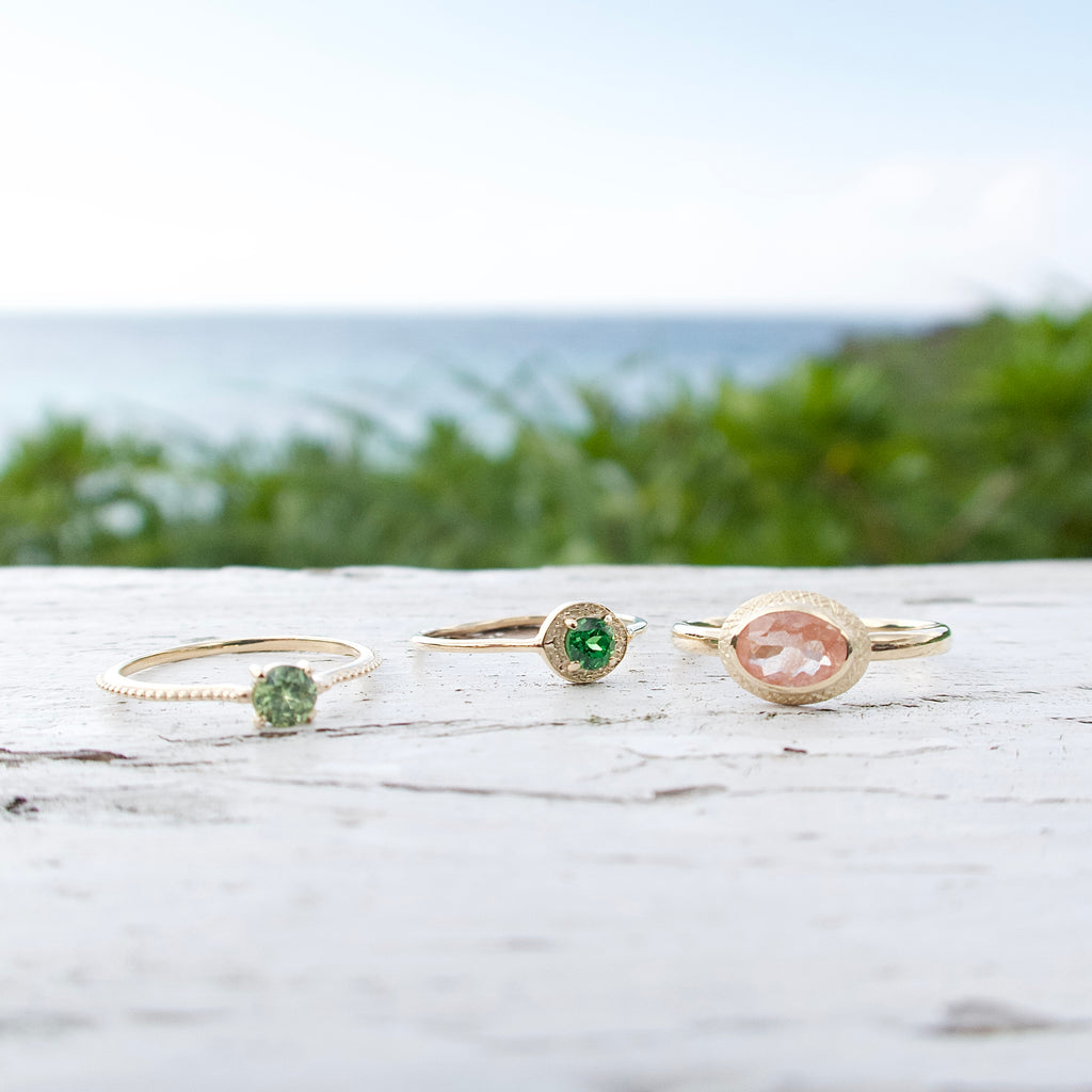 《デマントイドガーネット｜Demantoid Garnet》・K10YGリング