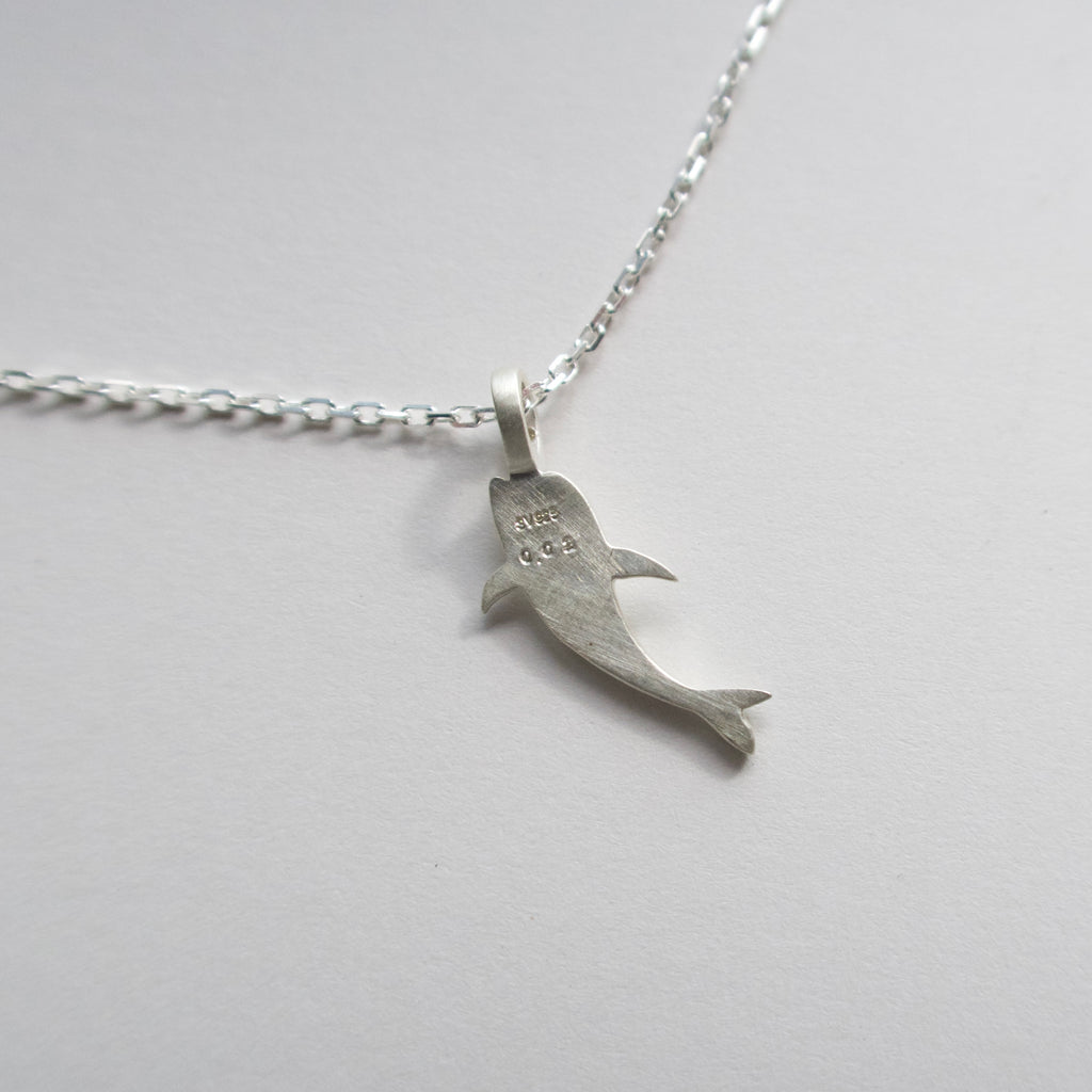 《イルカ／クジラ｜Dolphin ＆Whale》  Silver925  ダイヤモンドネックレストップ