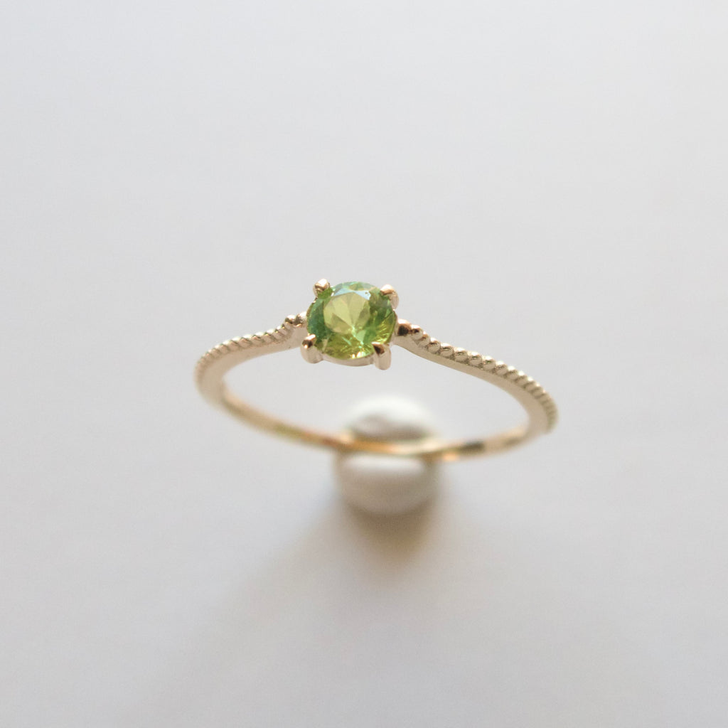 《デマントイドガーネット｜Demantoid Garnet》・K10YGリング