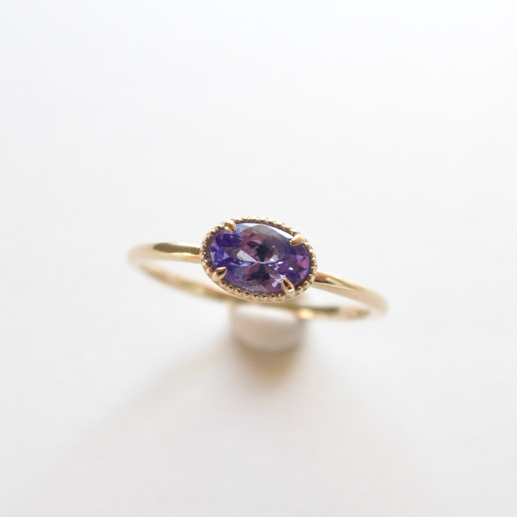 《タンザナイト｜Tanzanite》K10YGリング