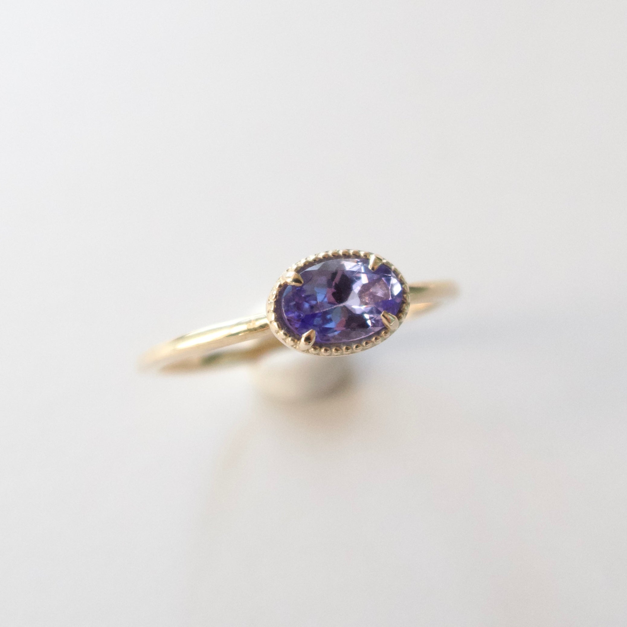 《タンザナイト｜Tanzanite》K10YGリング