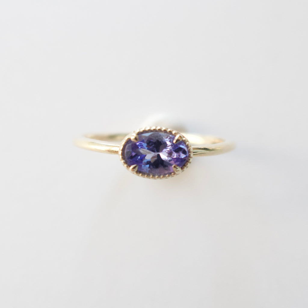 《タンザナイト｜Tanzanite》K10YGリング