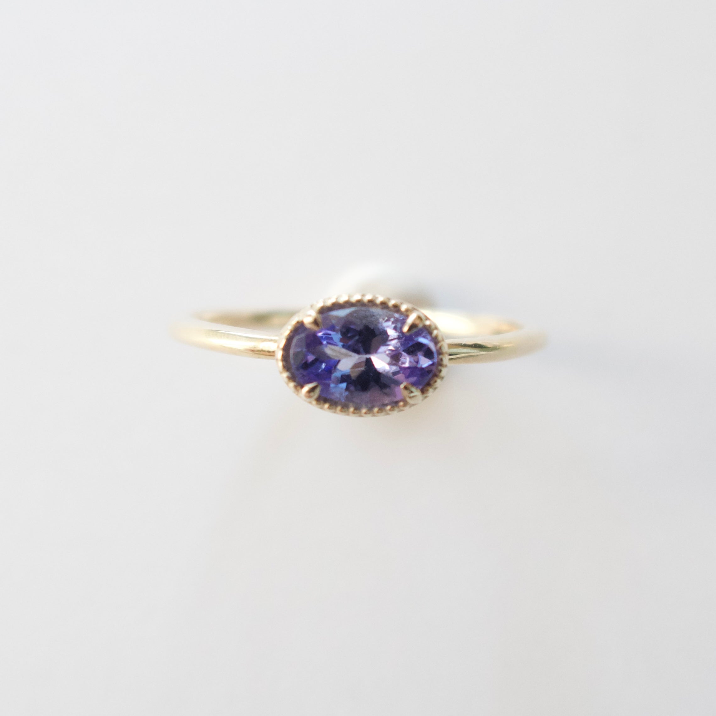 《タンザナイト｜Tanzanite》K10YGリング