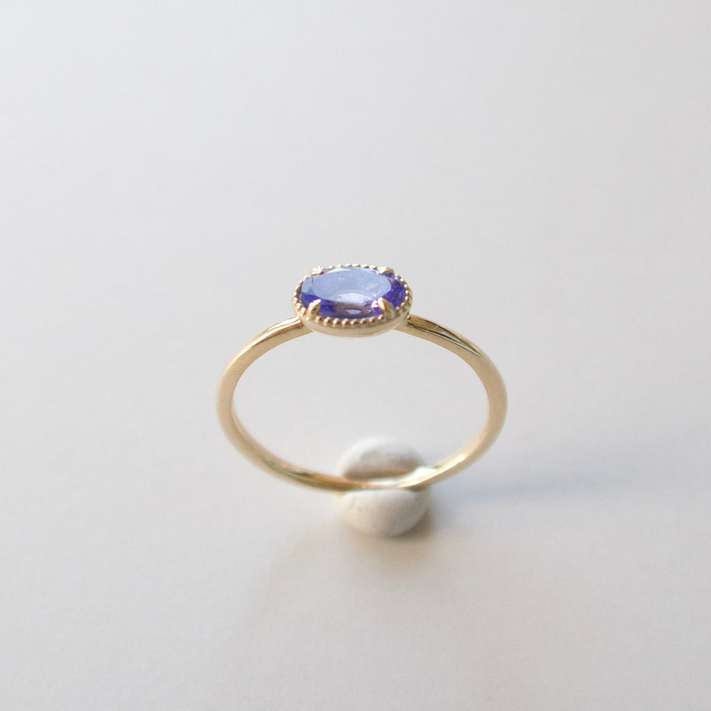 《タンザナイト｜Tanzanite》K10YGリング