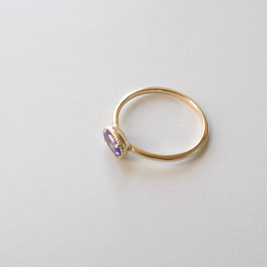 《タンザナイト｜Tanzanite》K10YGリング