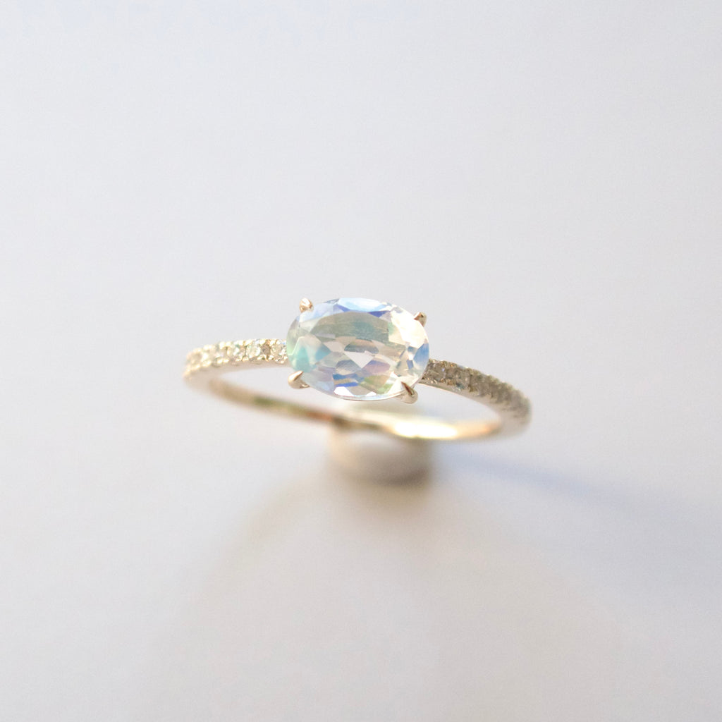 《アンデシンラブラドライト｜Andesine Labradorite》虹の石・天然石リング