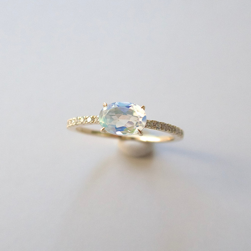 《アンデシンラブラドライト｜Andesine Labradorite》虹の石・天然石リング