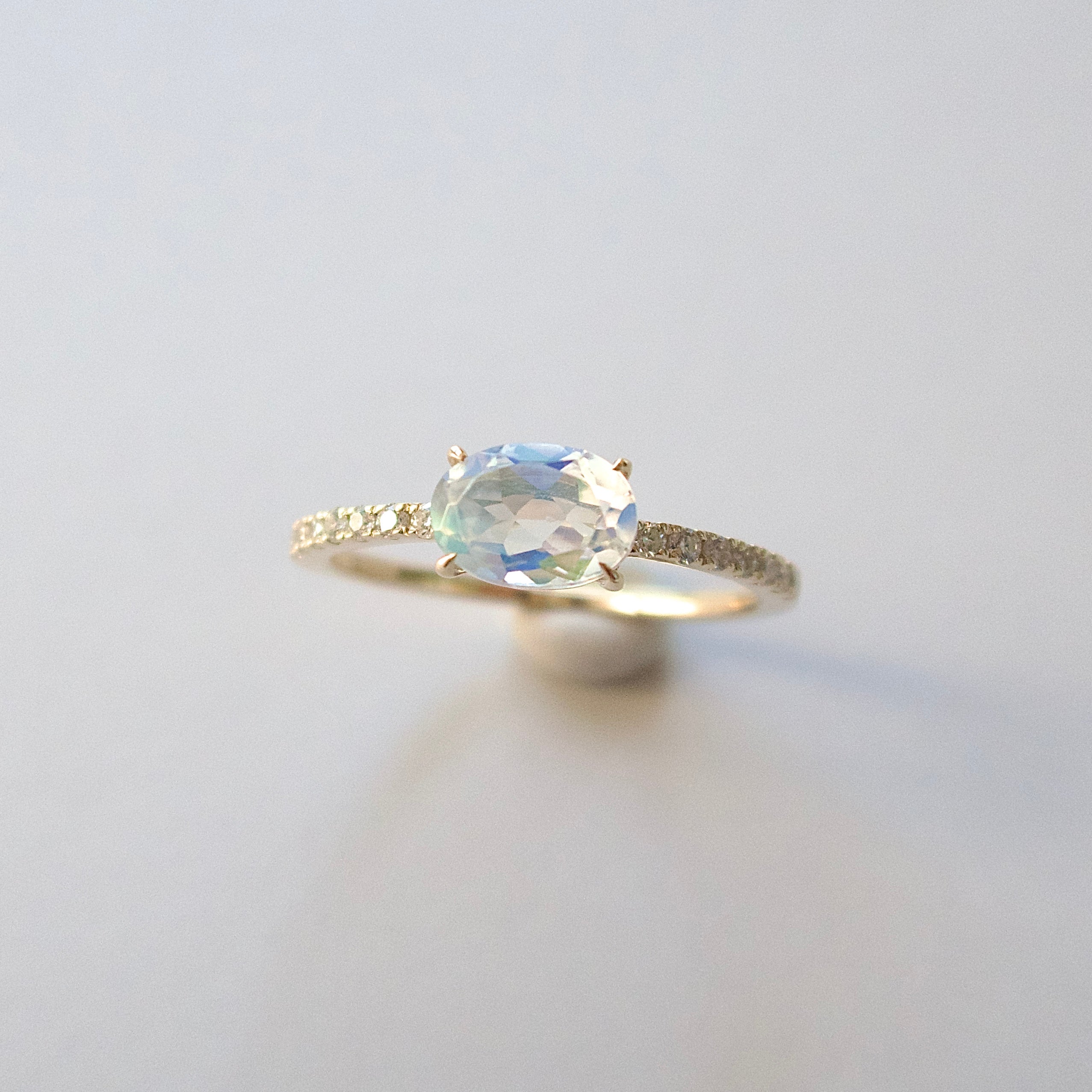 《アンデシンラブラドライト｜Andesine Labradorite》虹の石・天然石リング