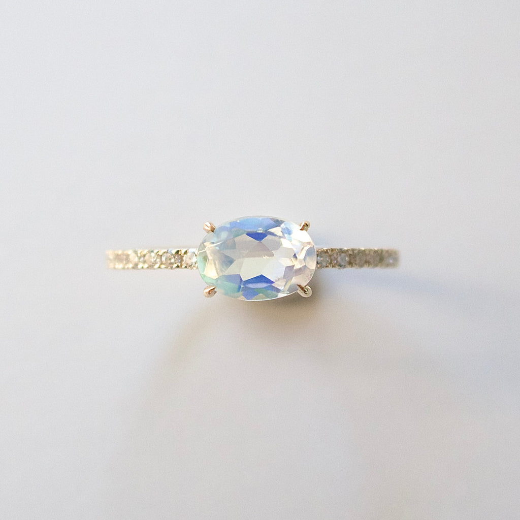 《アンデシンラブラドライト｜Andesine Labradorite》虹の石・天然石リング