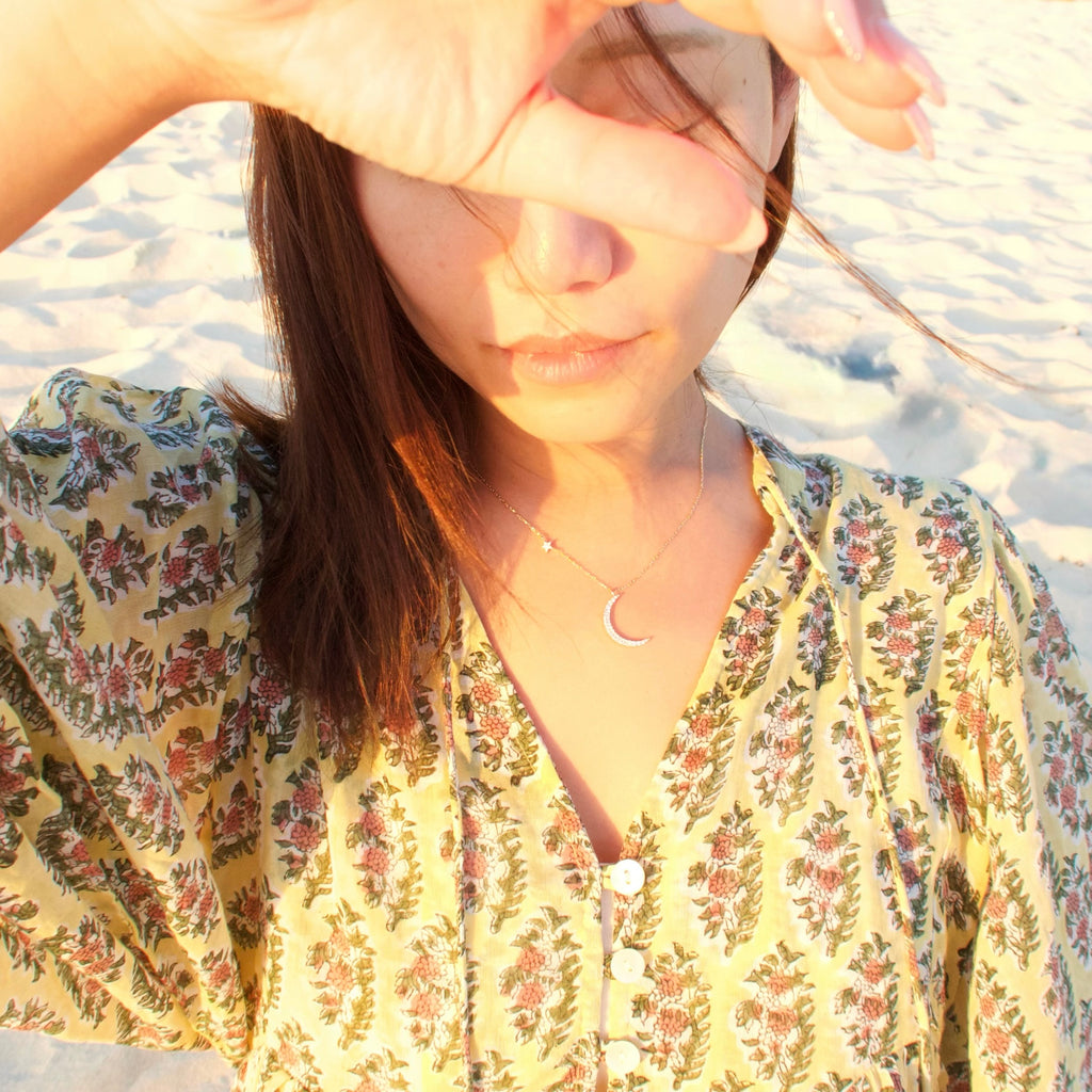 Hōkū Mahina  series.【月星Collection】月星ダイヤモンドネックレス✴︎